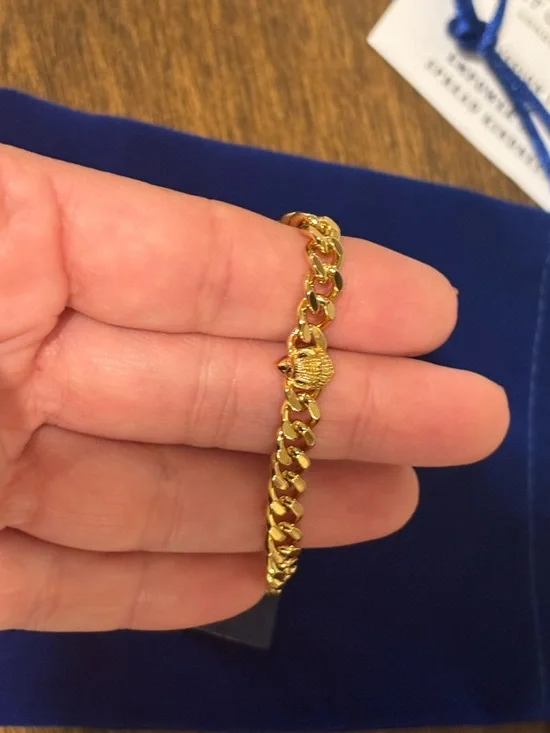 Kurt Geiger Gold Tone Chain Bracelet - Picture 6 of 6